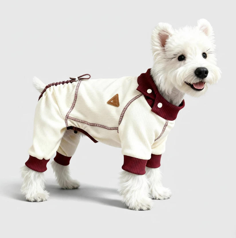 Preppy Ribbed Pet Pajamas Main image